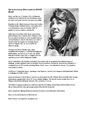 A preview of a PDF biography for Crawford, Henry Varley Gibb